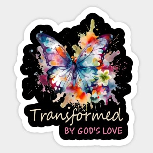 Christian God Is Not Dead Butterfly Gift For Men Women Sticker